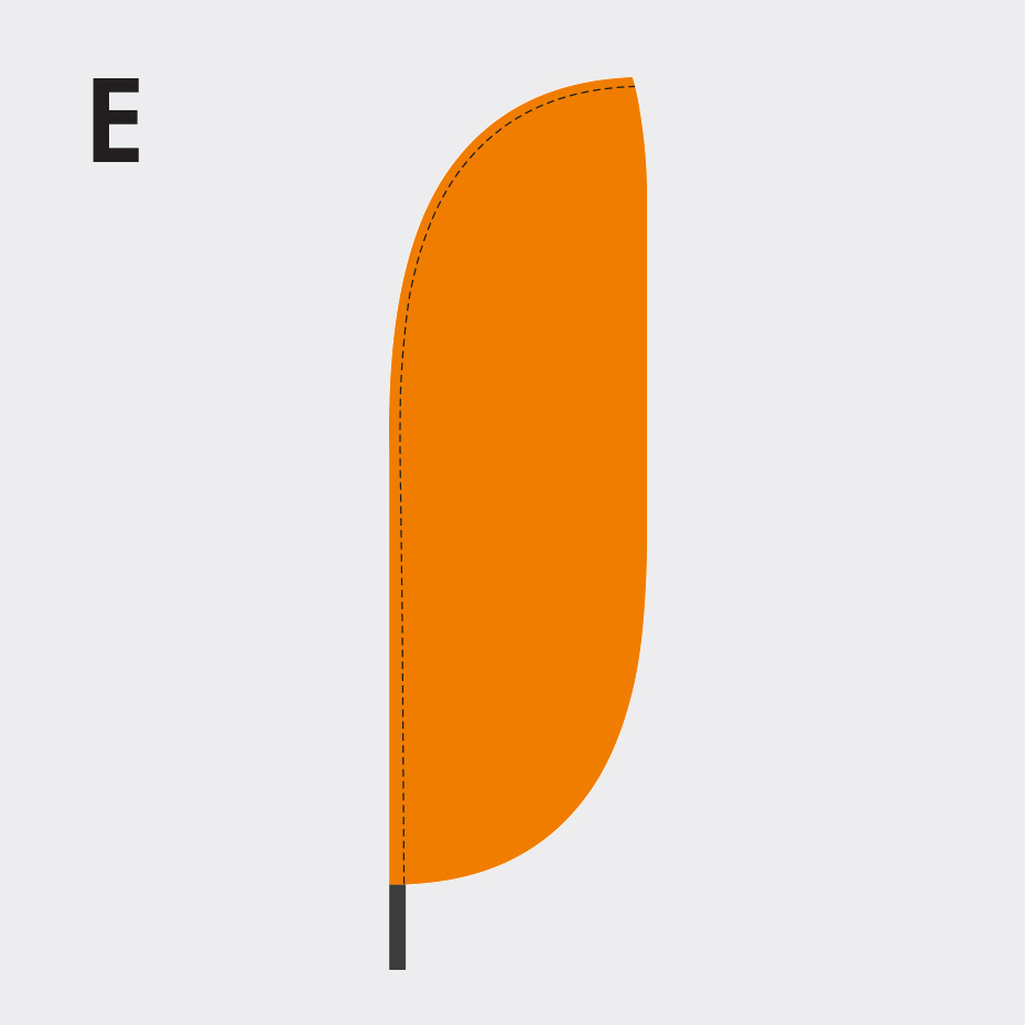 Beachflagga shape E