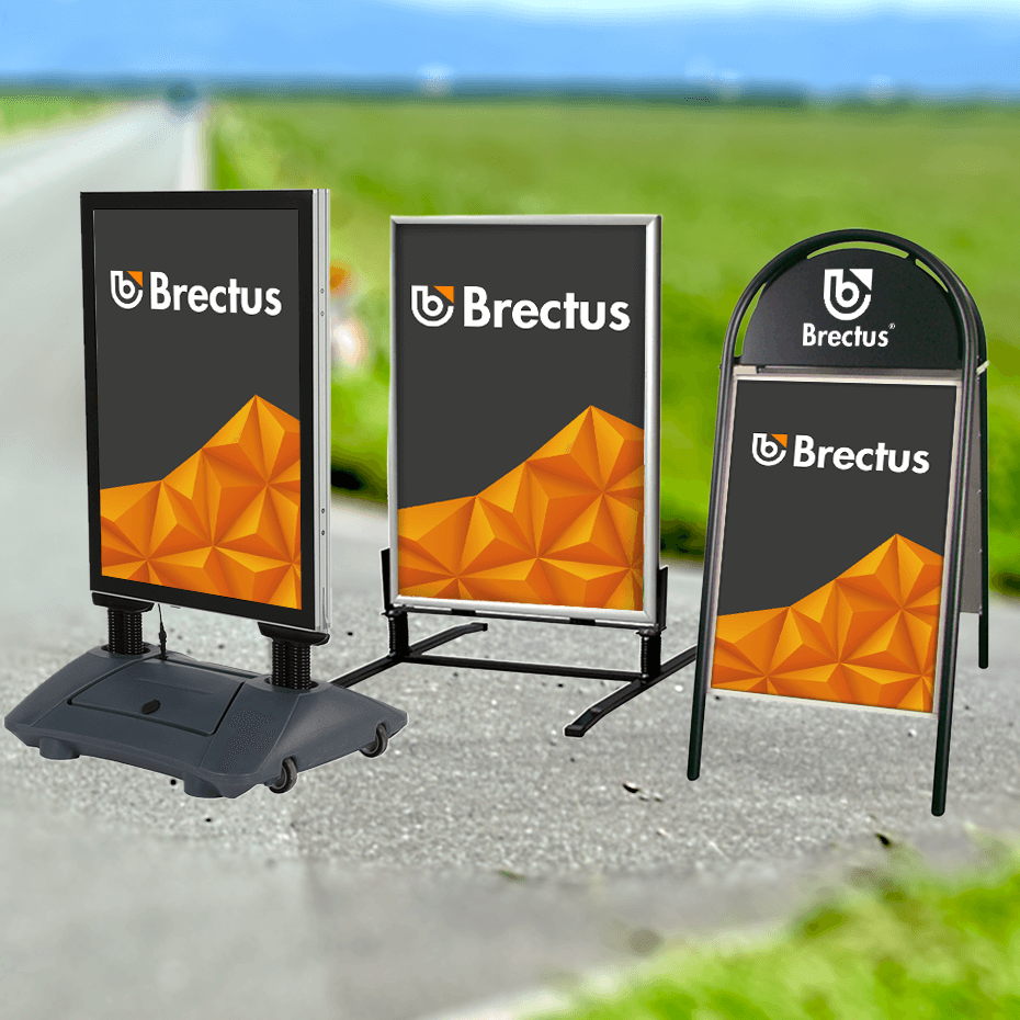 Pavement boards- Advertising for cycling races